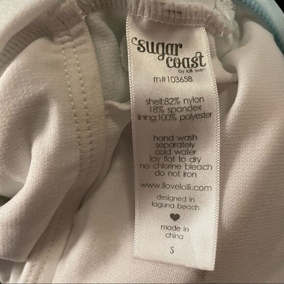 Sugar Coast by Lolli Front Cross Keyhole Neckline One Piece Swimsuit - Picture 4 of 7